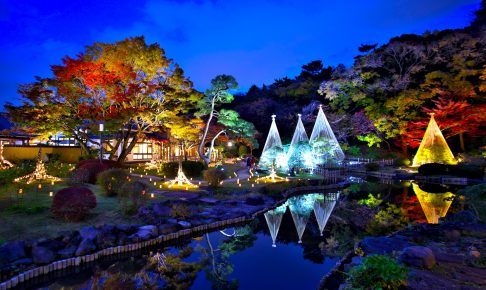 肥後細川庭園『秋の紅葉ライトアップ－ひごあかりー』