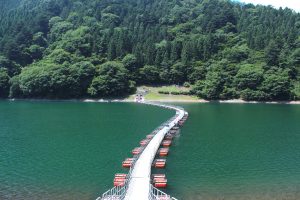 奥多摩湖・留浦の浮橋