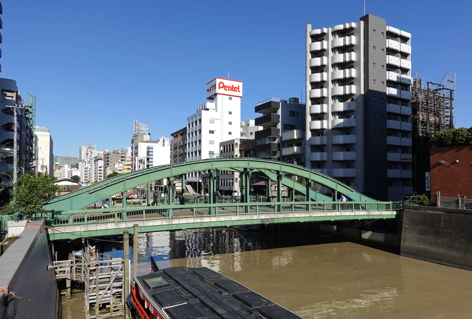 絵画 509 油絵/風景/東京の街景/浅草橋/神田川柳橋/P15号 絵画 509 油絵/風景/東京の街景/浅草橋/神田川柳橋/P15号