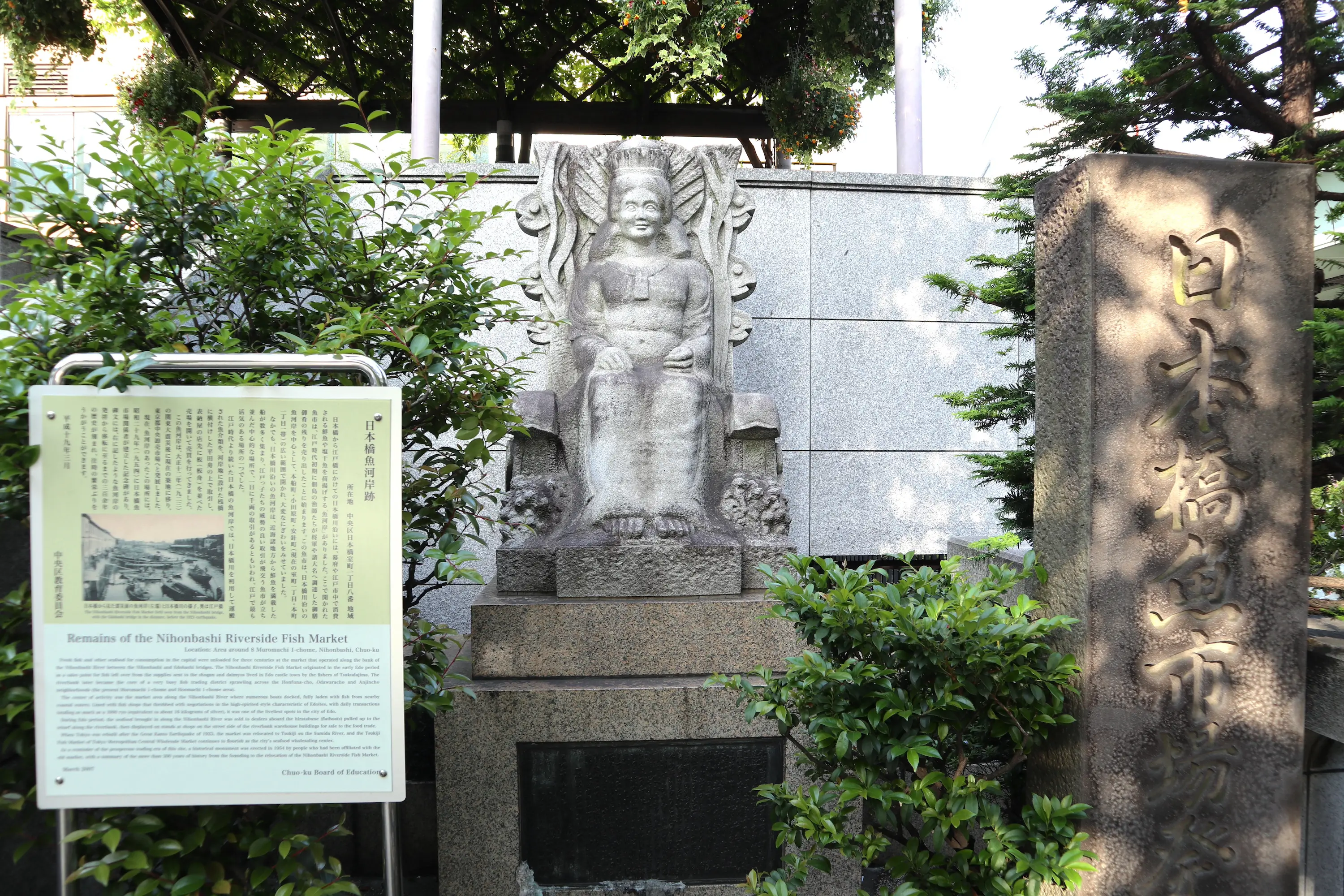 日本橋魚市場発祥の地碑 | 東京とりっぷ
