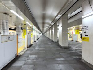 東京メトロ有楽町線豊洲駅・廃線跡ホーム