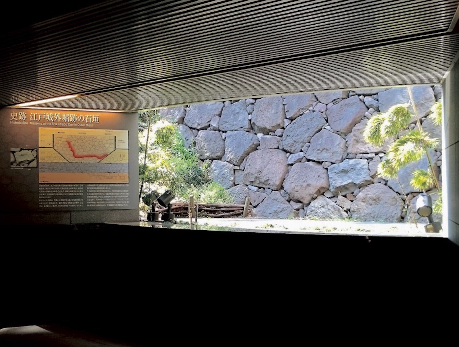 虎ノ門見附・江戸城外堀跡（地下展示室）
