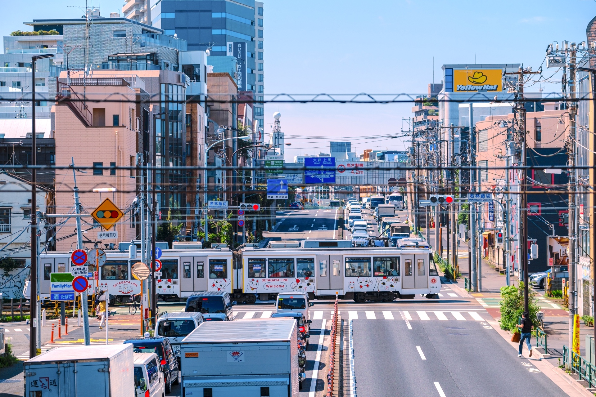 東急世田谷線・若林踏切